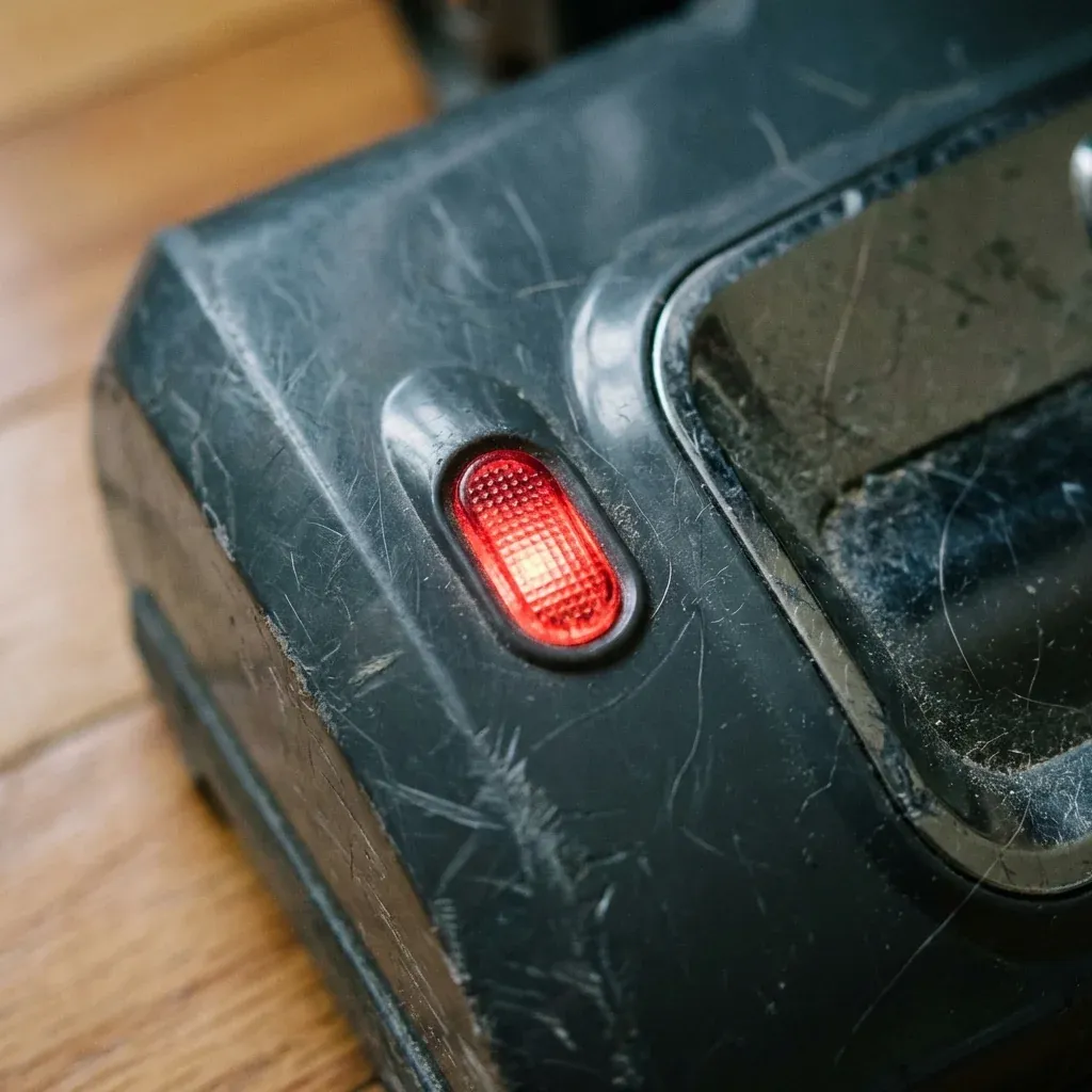 Exposed brush roll motor and belt assembly of a Shark vacuum